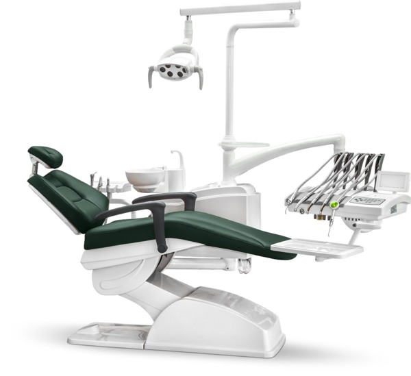 Стоматологическая установка AY-A 3600, верхняя подача, премиум обивка, обсидиан - фото 0