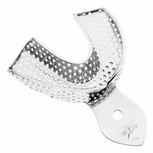 Ложка оттискная HLW, полная, перфорированная, нижняя челюсть, размер XL, сталь, 1 шт - фото 0
