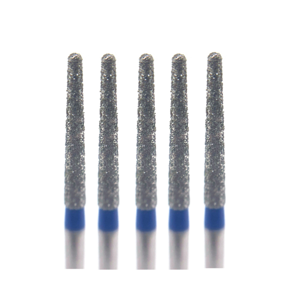 Бор алмазный Ecoline E 850 M, конус закругленный, D=2.1 мм, FG, синий, 5 шт - фото 0
