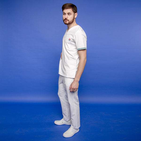Брюки медицинские мужские Pulse R150, белый, XL - фото 1