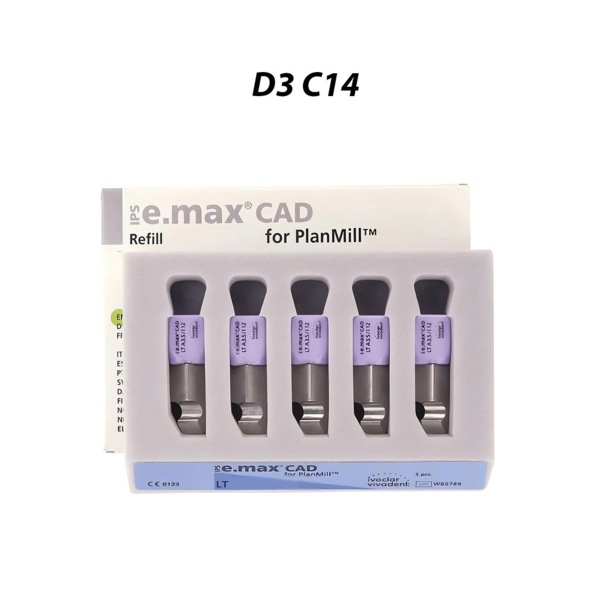 IPS e.max CAD PlanMill LT - блоки из дисиликата лития, цвет D3, C14, 5 шт - фото 0