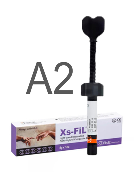 Xs-FiL - универсальный наногибридный светоотверждаемый композит, цвет A2, шприц 4 г - фото 0