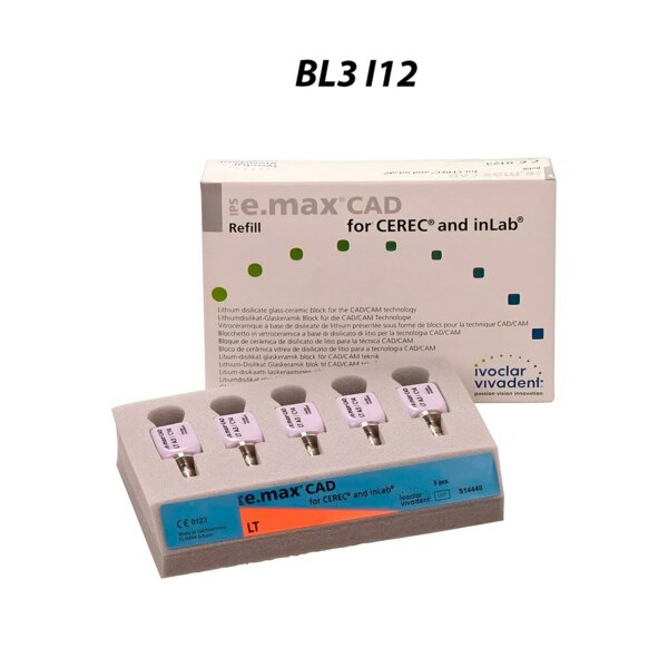 IPS e.max CAD CEREC/inLab LT - блоки из стеклокерамики, цвет BL3 I12, 5 шт - фото 0