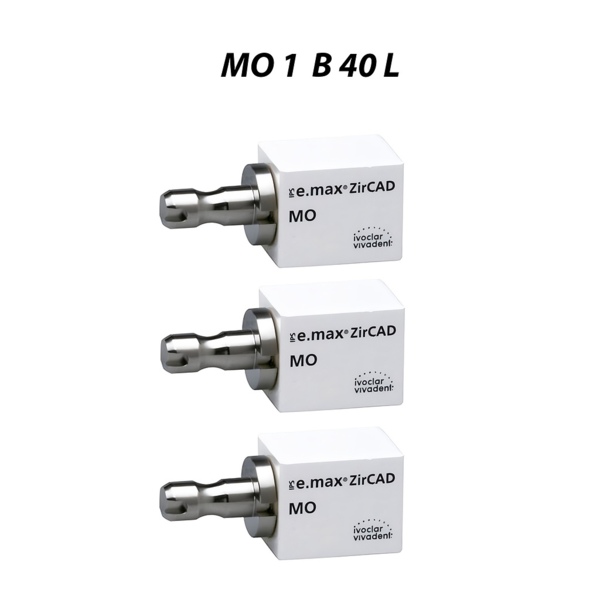 IPS e.max ZirCAD inLab - блоки из оксида циркония, цвет MO 1 B40 L, 3 шт - фото 0