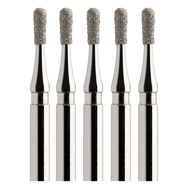 Бор алмазный 830, груша, D=1.2 мм, L=3 мм, FG, синий, 5 шт - фото 0