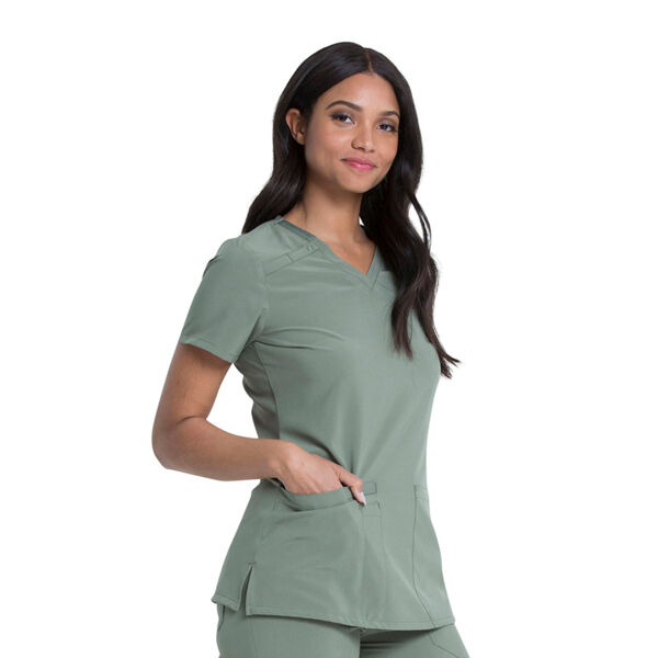 Топ медицинский женский Dickies DK615, зеленый, M - фото 3