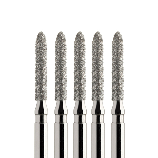 Бор алмазный 878, цилиндр (135 градусов), D=1.6 мм, L=8 мм, FG, зеленый, 5 шт - фото 0