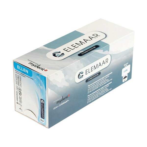 Шовный материал Elemaar ELLEN, нерассасывающаяся мононить 6/0 75 см, колющая игла 13 мм 3/8, синий, овальная намотка, 12 шт - фото 4