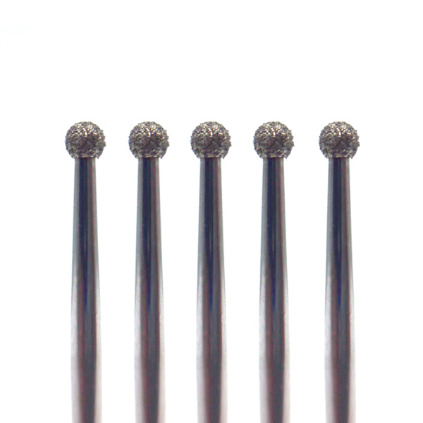 Бор алмазный 801L, удлиненный шарик, D=1.8 мм, FG, синий, 5 шт - фото 0