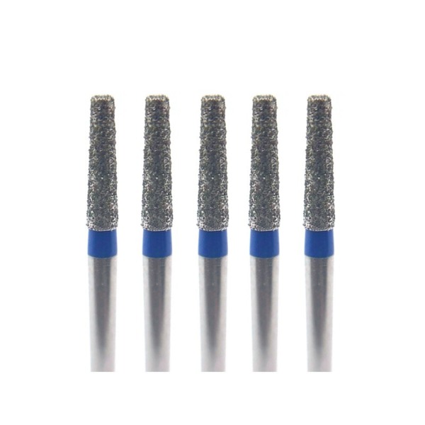 Бор алмазный Ecoline E 846A, цилиндр конусный, D=2.1 мм, FG, синий, 5 шт - фото 0