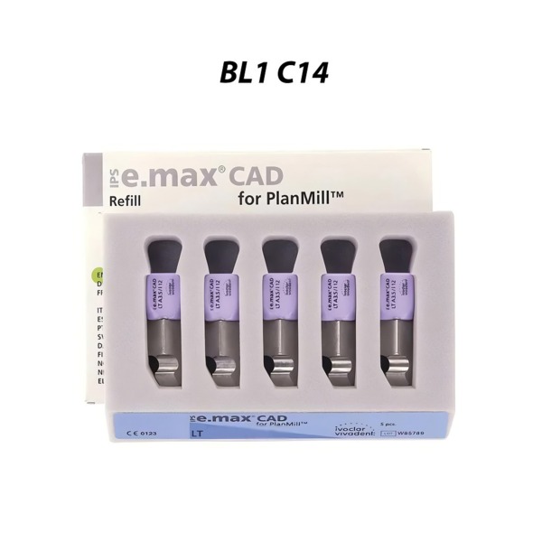IPS e.max CAD PlanMill LT - блоки из дисиликата лития, цвет BL1, C14, 5 шт - фото 0