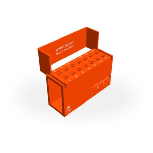 Эндостенд FKG Free Style,для систематизации и хранения эндодонтических файлов, универсальный, 14 мест, оранжевый - фото 0