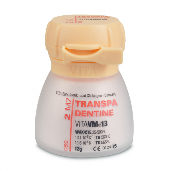 VITA VM 13 TRANSPA DENTINE - порошок для облицовки металлических каркасов, цвет 2R2.5, 12 г - фото 0