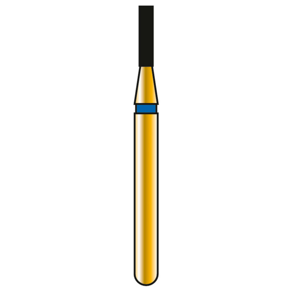 Бор алмазный G835, цилиндр, D=1.0 мм, L=4.0 мм, FG, синий, 1 шт - фото 0