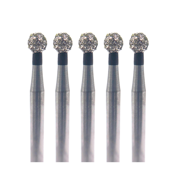 Бор алмазный Ecoline E 801, шаровидный, D=2.3 мм, FG, черный, 5 шт - фото 0