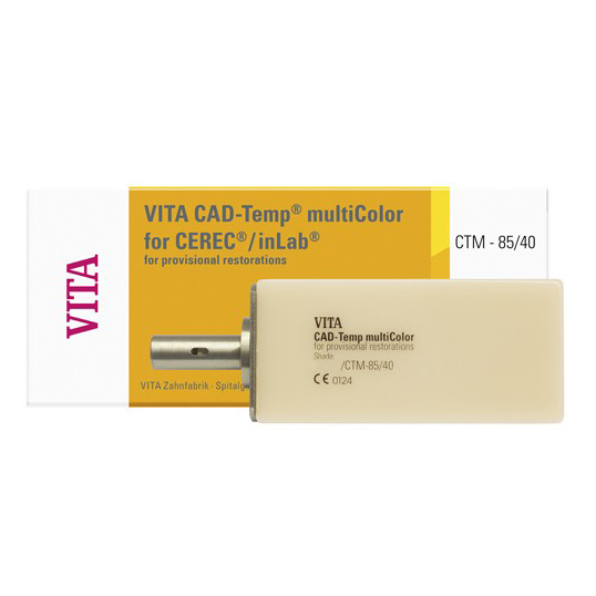 VITA CAD-Temp multiColor for CEREC/inLab, CTM-85 - композитные блоки из акрилатполимера для изготовления временных реставраций (цвет на выбор), 1 шт - фото 0