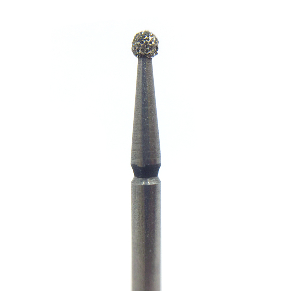 Бор алмазный 801SG, шаровидный, D=1.2 мм, FG, черный - фото 0