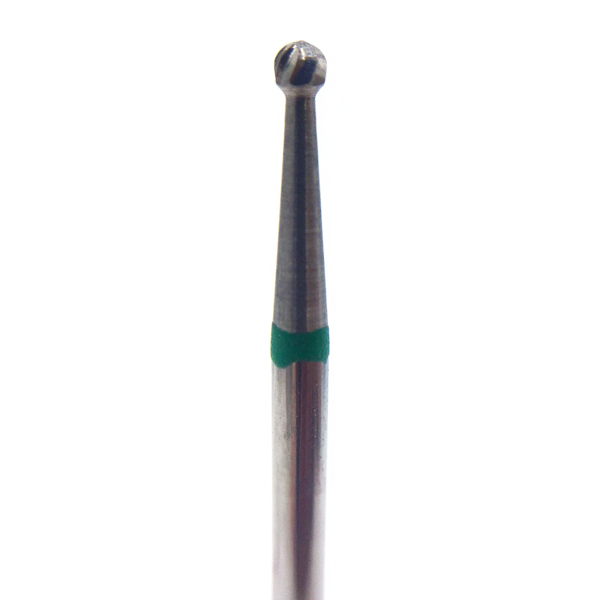 Бор твердосплавный CB1S, шаровидный, D=1.4 мм, FGXL, зеленый - фото 0