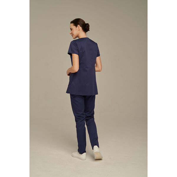 Туника женская Dr. Nice на молнии, без воротника, синий, 48 - фото 4