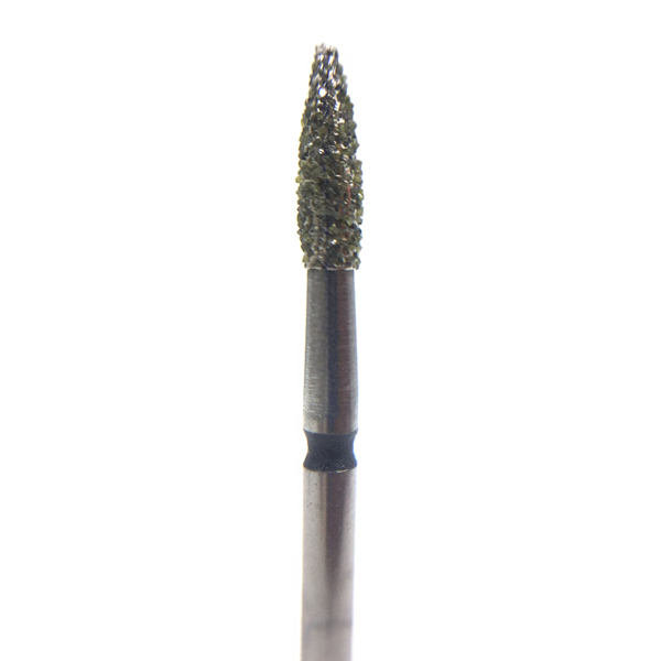 Бор алмазный 860SG, пламя, D=1.6 мм, L=5.0 мм, FG, черный - фото 0