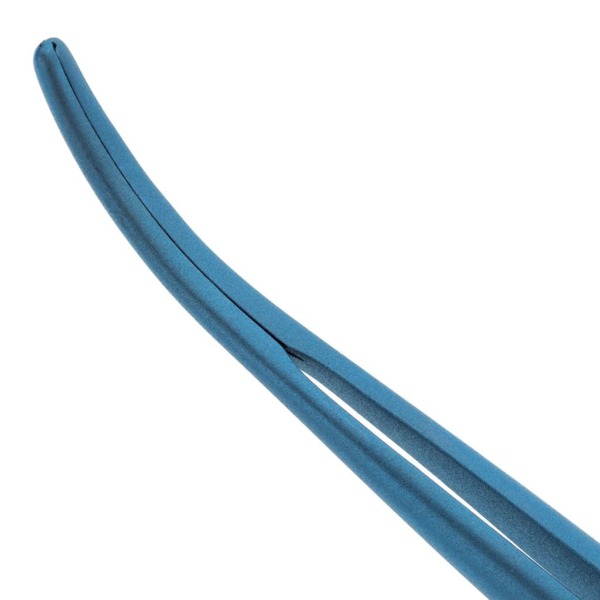 Пинцет атравматический Микрохирургические технологии, плавноизогнутый, для деликатного захвата, рифленые зубчики, L=180 мм, титан, 1 шт - фото 2