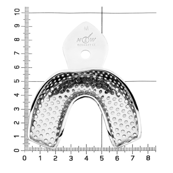 Ложка слепочная HLW, нижняя челюсть, размер M, перфорированная, 1 шт - фото 1