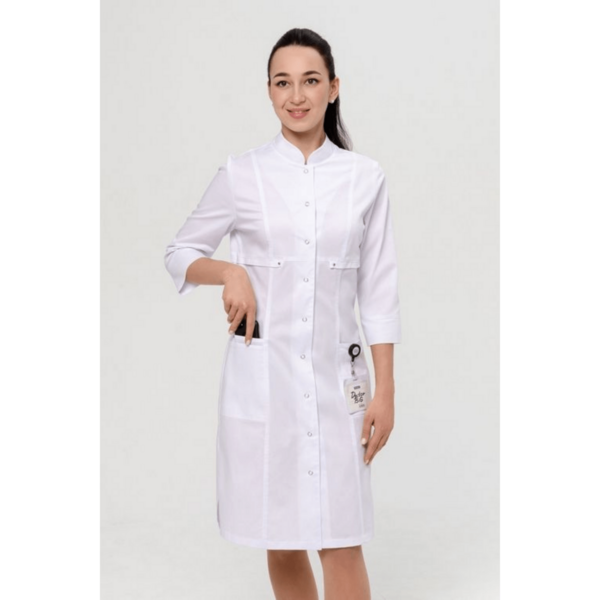 Халат женский 292 Ultra, 3/4 рукав, белый, 40 - фото 0