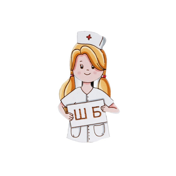 Значок "Врач-офтальмолог", блондинка - фото 0