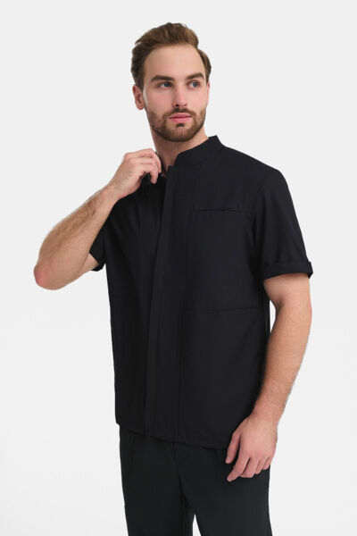 Рубашка мужская на молнии Тезис TZ700, черный, 46 - фото 0