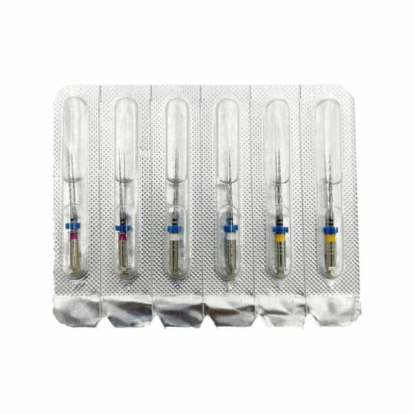 Файлы машинные Eurofile MultiTaper, реципрокный, стерильный, для препарирования каналов, 21 мм (16 мм), ассорти, набор №10-20, никель-титан, 6 шт - фото 1