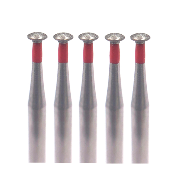 Бор алмазный Ecoline E 825, линза, D=1.6 мм, FG, красный, 5 шт - фото 0