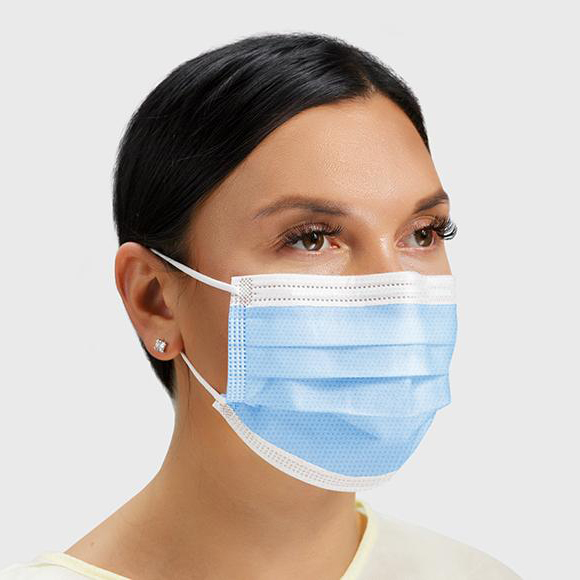 Safe+Mask Economy Mask - маски хиругические на резинках, синие, 50 шт - фото 2