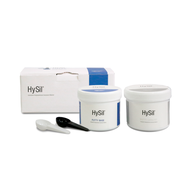 Оттискной материал OSSTEM HySil Putty Body, А-силиконовый, для реставрации, база + катализатор 2х400 мл - фото 0