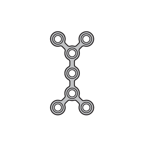 Микропластина Х-образная, длинная, толщина 0.6 мм