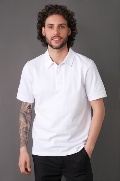 Поло мужское Тезис TZ550, белый, 52 - фото 0