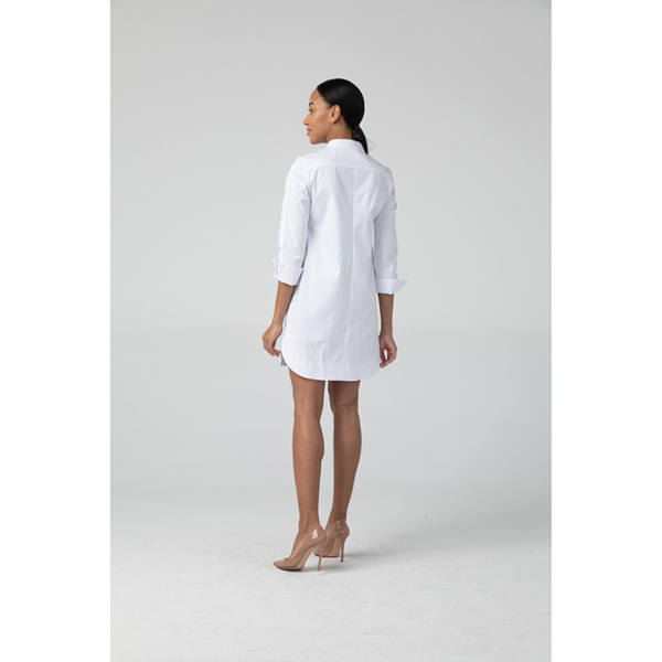 Платье-рубашка, белый, 44 - фото 3