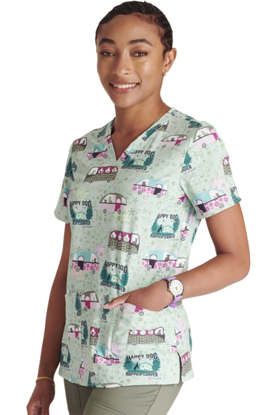 Топ женский Tooniforms TF738, принт "Кемпинг", зеленый, L - фото 2