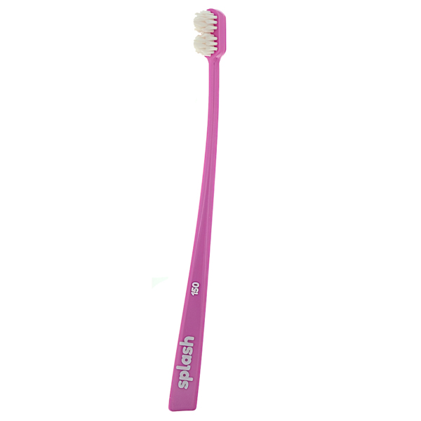 Зубная щетка Splash Brush Double 150, мягкая, фуксия, 1 шт - фото 0