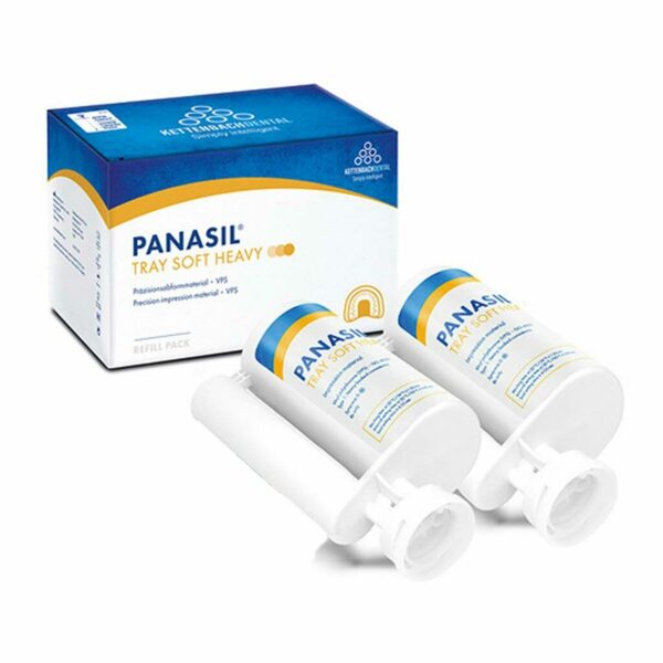 Panasil Putty tray Soft Heavy - вязкотекучий, устойчивый материал для точных оттисков, пониженная конечная твердость, 2x380 мл - фото 0