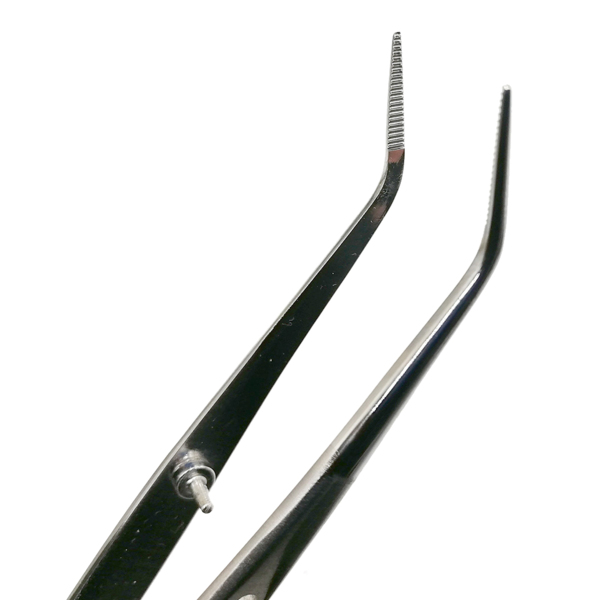 Пинцет перевязочный Hu-Friedy College #2, с зубчатым наконечником, изогнутый - фото 3