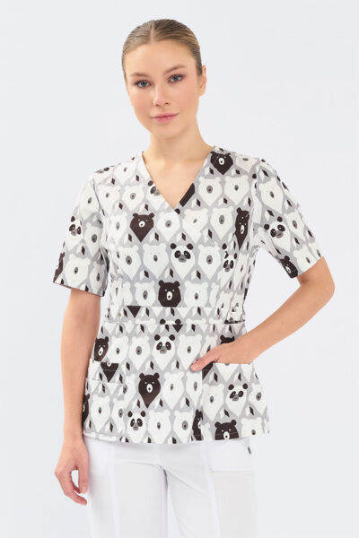 Туника женская Тезис TZ305, принт "Медведи", 46 - фото 0