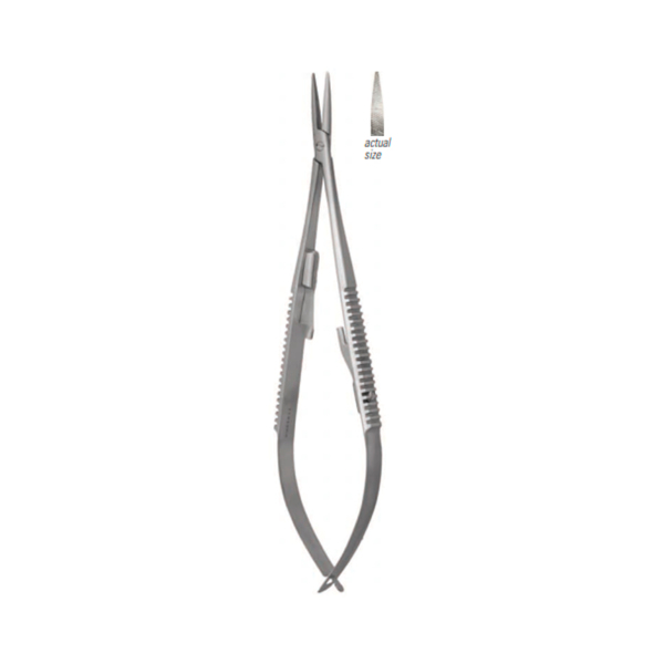 Иглодержатель Castroviejo #209, стальные вставки, 130 мм - фото 0