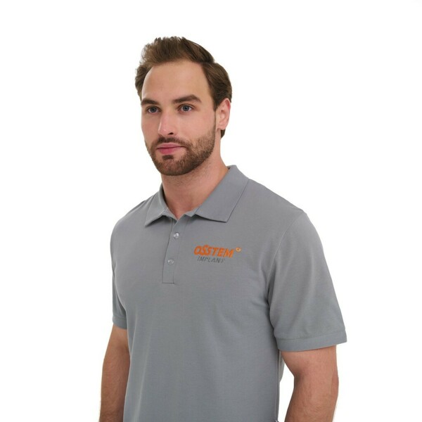 Поло мужское Амрита "Osstem", серый, 54 размер - фото 0