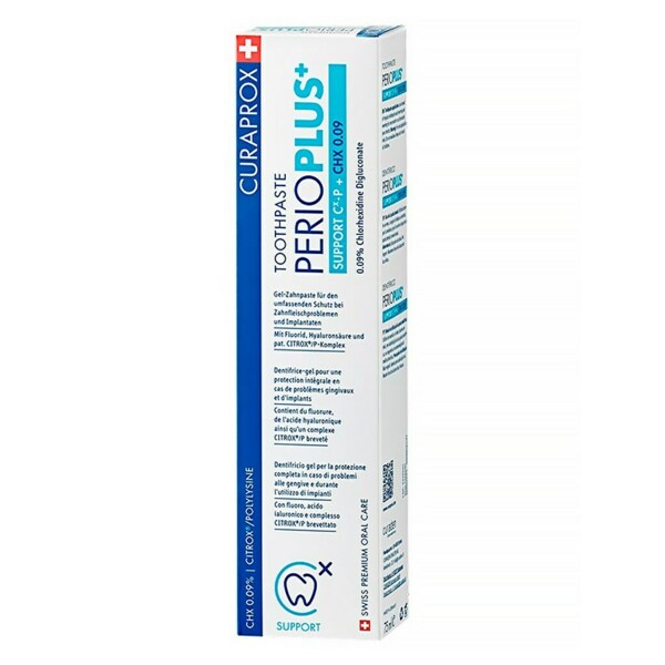Зубная паста Curaprox Perio Plus Support, с хлоргексидином 0,09%, 75 мл, 1 шт - фото 1