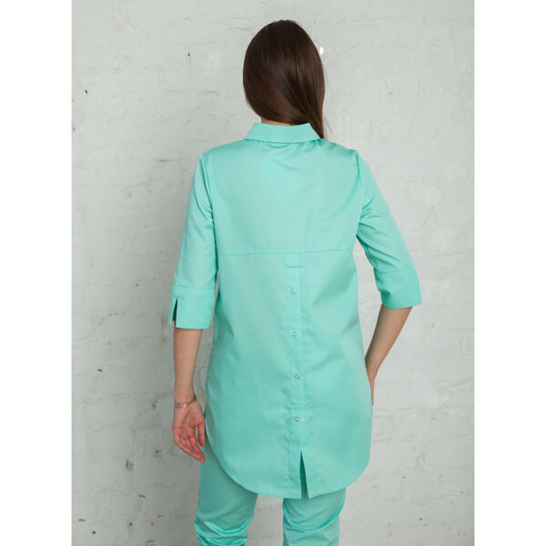 Рубашка женская на кнопках, зеленый, 60 - фото 1