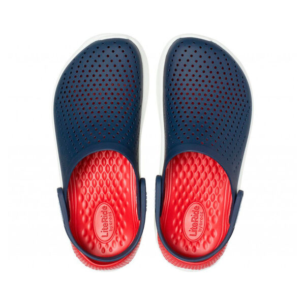 Сабо CROCS LiteRide Clog, темно-синие с красным задником, 42-43 - фото 2