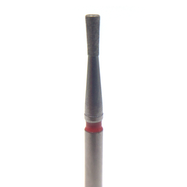 Бор алмазный 807F, конус обратный, D=1.2 мм, L=3.5 мм, FG, красный - фото 0
