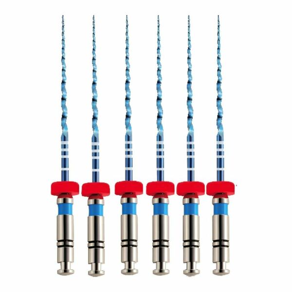 Файлы машинные Eurofile UltraFiles Blue Heat Activation, для искривленных каналов, 25 мм, №30/.04, никель-титан, 6 шт - фото 0