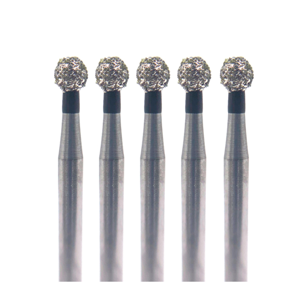 Бор алмазный Ecoline E 801 SC, шаровидный, D=1.8 мм, FG, черный, 5 шт - фото 0