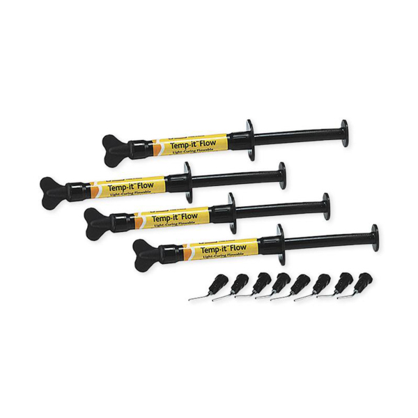 Temp it Flow — светоотверждаемый временный пломбировочный материал, желтый, шприц 1.2 мл х 4 шт - фото 0